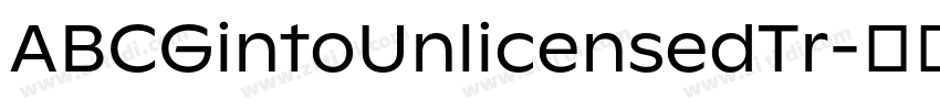 ABCGintoUnlicensedTr字体转换