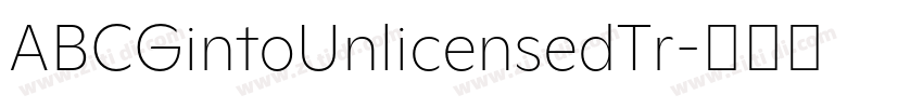 ABCGintoUnlicensedTr字体转换