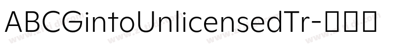 ABCGintoUnlicensedTr字体转换