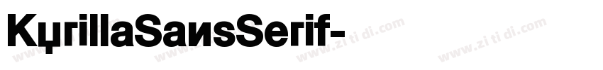 KyrillaSansSerif字体转换