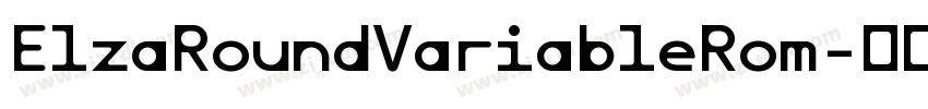 ElzaRoundVariableRom字体转换