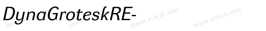 DynaGroteskRE字体转换
