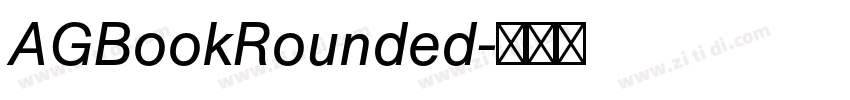 AGBookRounded字体转换