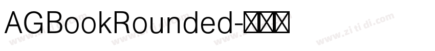 AGBookRounded字体转换