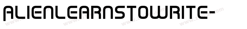 AlienLearnsToWrite字体转换