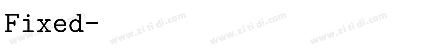 Fixed字体转换