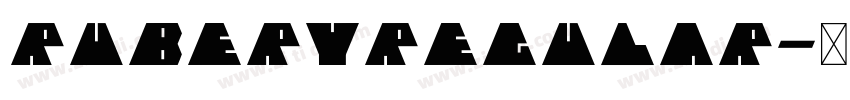 RuberyRegular字体转换