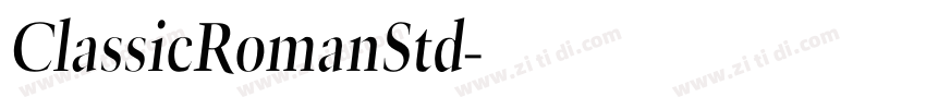 ClassicRomanStd字体转换