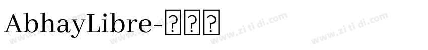 AbhayLibre字体转换