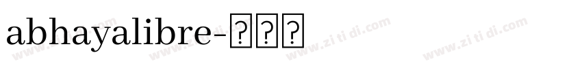 abhayalibre字体转换