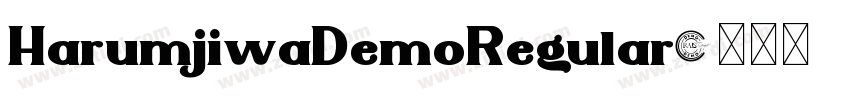 HarumjiwaDemoRegular字体转换 HarumjiwaDemoRegular字体转换