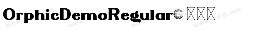 OrphicDemoRegular字体转换