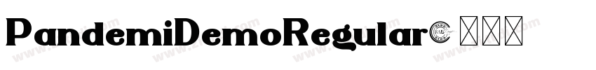 PandemiDemoRegular字体转换