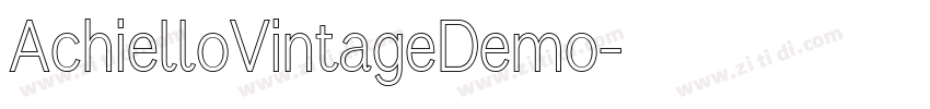 AchielloVintageDemo字体转换
