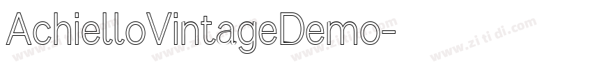 AchielloVintageDemo字体转换