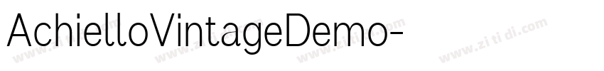 AchielloVintageDemo字体转换