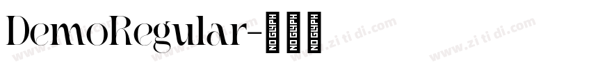 DemoRegular字体转换