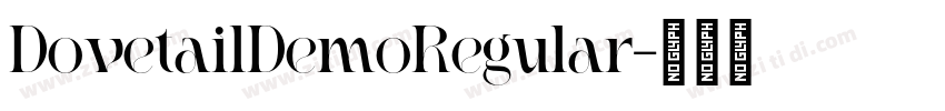 DovetailDemoRegular字体转换