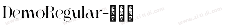 DemoRegular字体转换