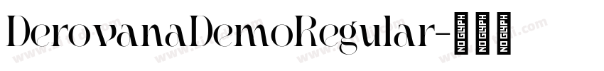 DerovanaDemoRegular字体转换