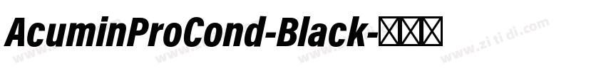 AcuminProCond-Black字体转换