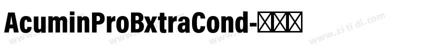 AcuminProBxtraCond字体转换