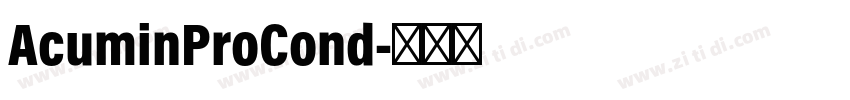 AcuminProCond字体转换