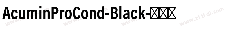 AcuminProCond-Black字体转换