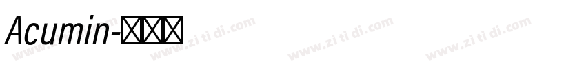 Acumin字体转换