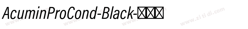 AcuminProCond-Black字体转换