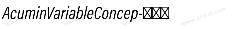 AcuminVariableConcep字体转换