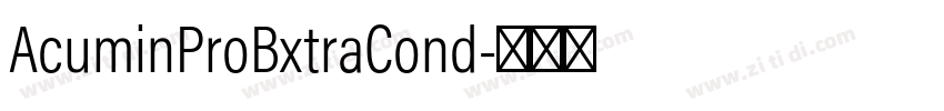 AcuminProBxtraCond字体转换