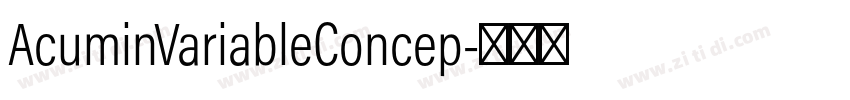 AcuminVariableConcep字体转换