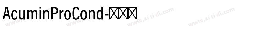 AcuminProCond字体转换