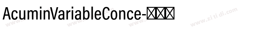 AcuminVariableConce字体转换