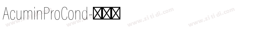 AcuminProCond字体转换