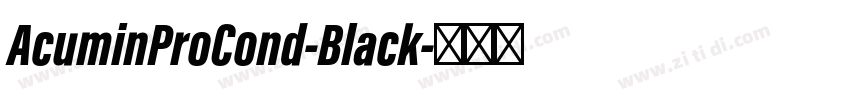 AcuminProCond-Black字体转换