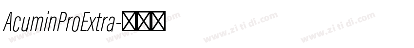 AcuminProExtra字体转换