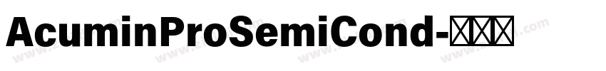 AcuminProSemiCond字体转换