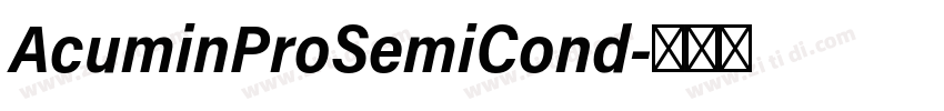 AcuminProSemiCond字体转换