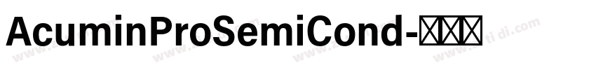AcuminProSemiCond字体转换