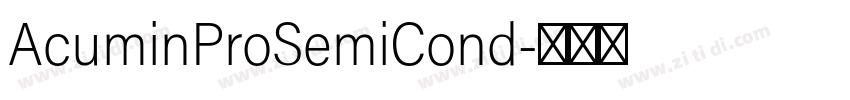 AcuminProSemiCond字体转换