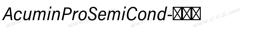 AcuminProSemiCond字体转换