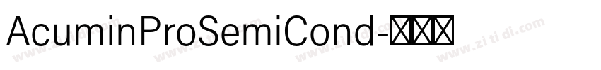 AcuminProSemiCond字体转换