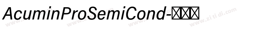 AcuminProSemiCond字体转换
