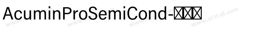 AcuminProSemiCond字体转换