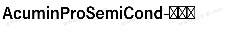 AcuminProSemiCond字体转换