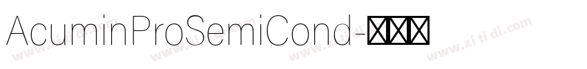 AcuminProSemiCond字体转换
