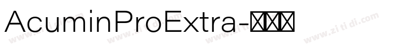 AcuminProExtra字体转换