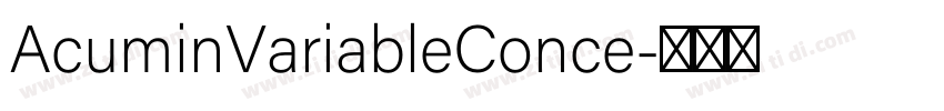 AcuminVariableConce字体转换
